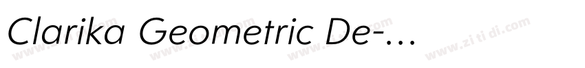 Clarika Geometric De字体转换
